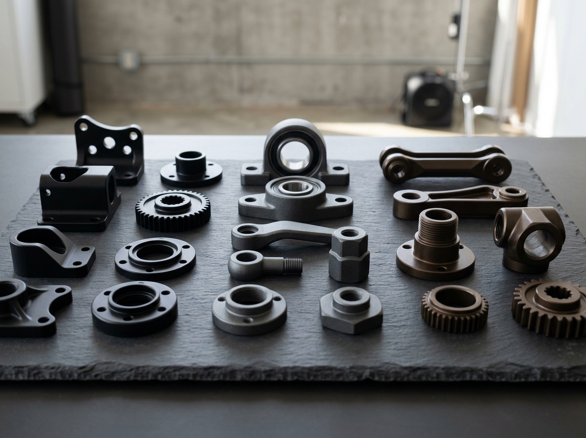 Flanges e Componentes em Preto Fosco